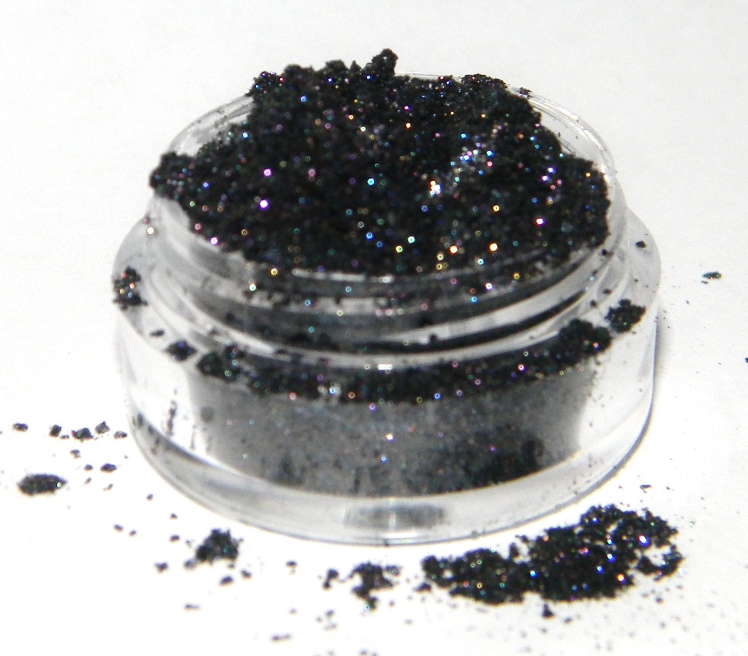 FIREWORKS Black Eyeshadow with Rainbow Sparkle