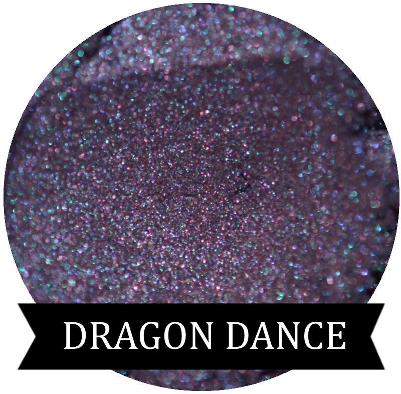 DRAGON DANCE Purple eyeshadow with Green Iridescent Shimmer