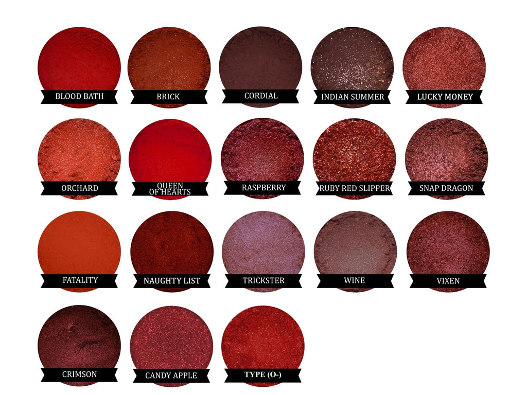 TYPE (O-)  Matte Red Eyeshadow with Glitter