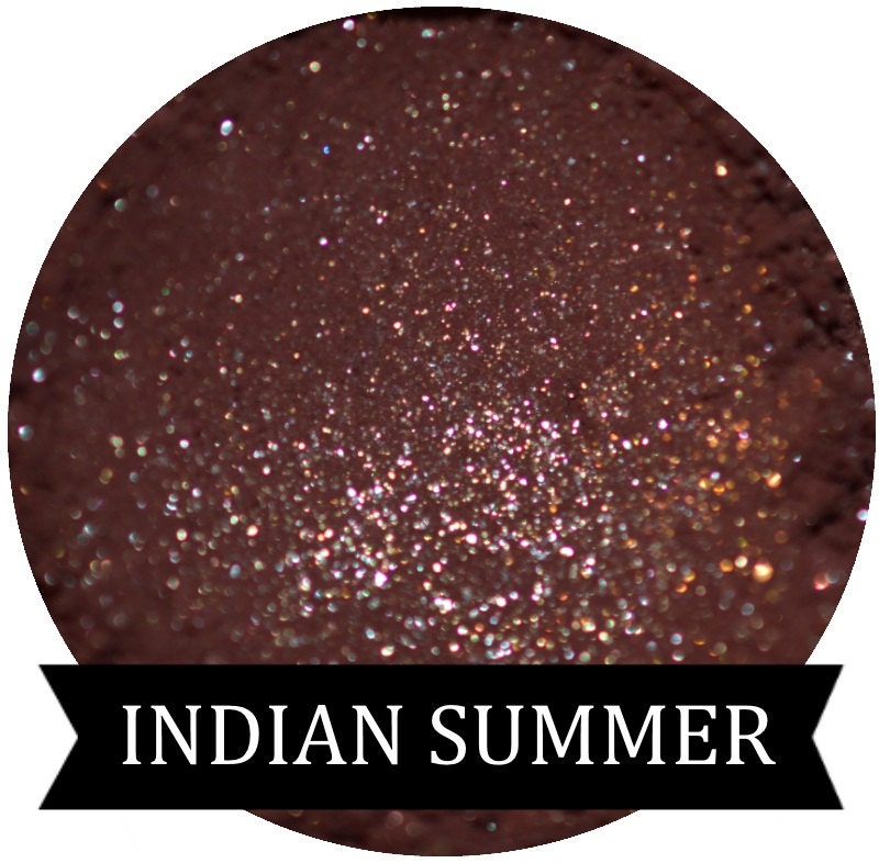 INDIAN SUMMER  Maroon Eyeshadow with Gold Sparkle