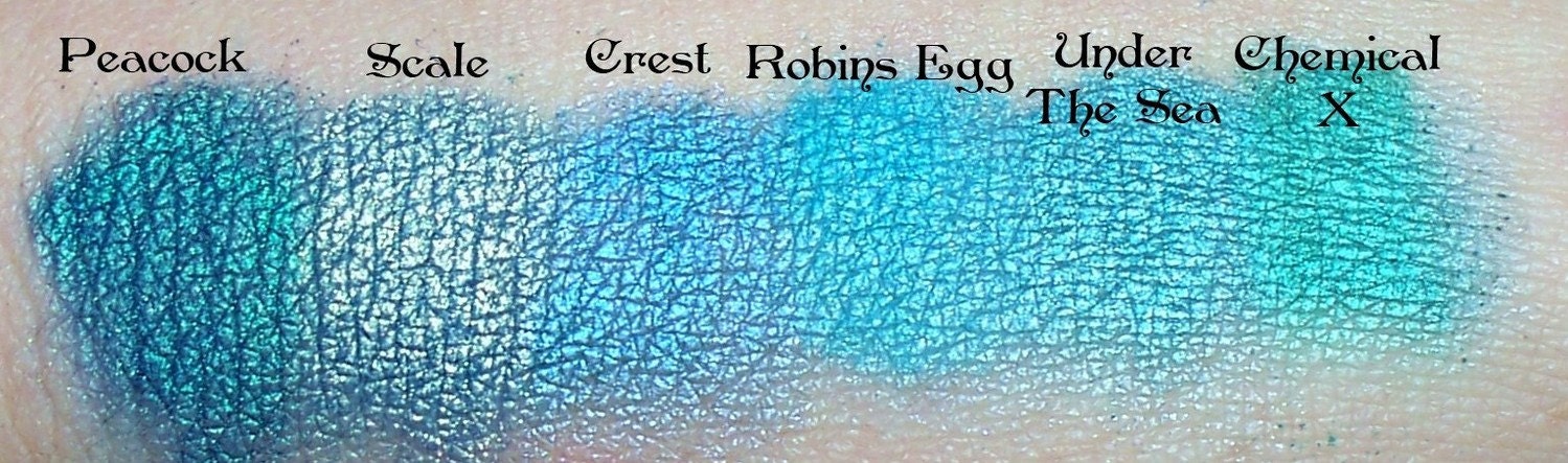 Teal Blue Green Eyeshadow UNDER THE SEA